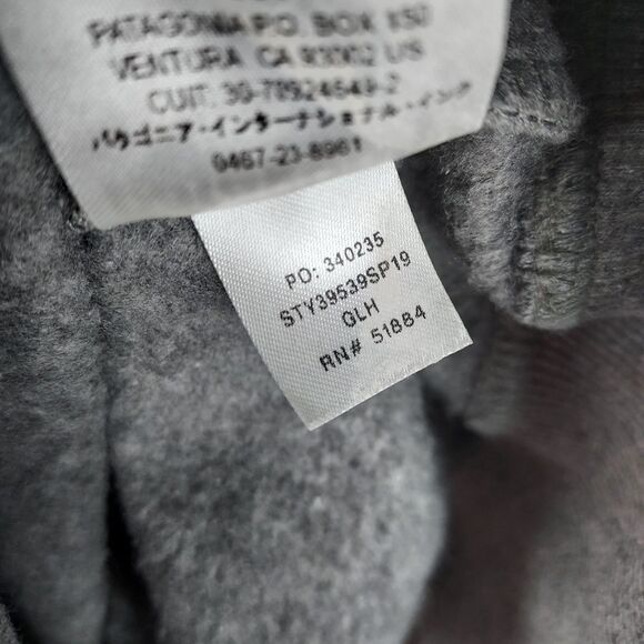 Patagonia P-6 Logo Uprisal Hoody Gray Men’s Medium Regular Fit Recycled Cotton - Picture 10 of 11